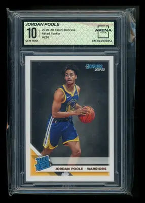 2019-20 Panini Donruss Rated Rookie Jordan Poole #226 Basketball Arena Club 10 - Basketball Card Single