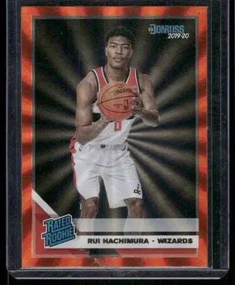 2019-20 Panini Donruss Rated Rookie Rui Hachimura #208 Orange Lazer Basketball - Basketball Card Single