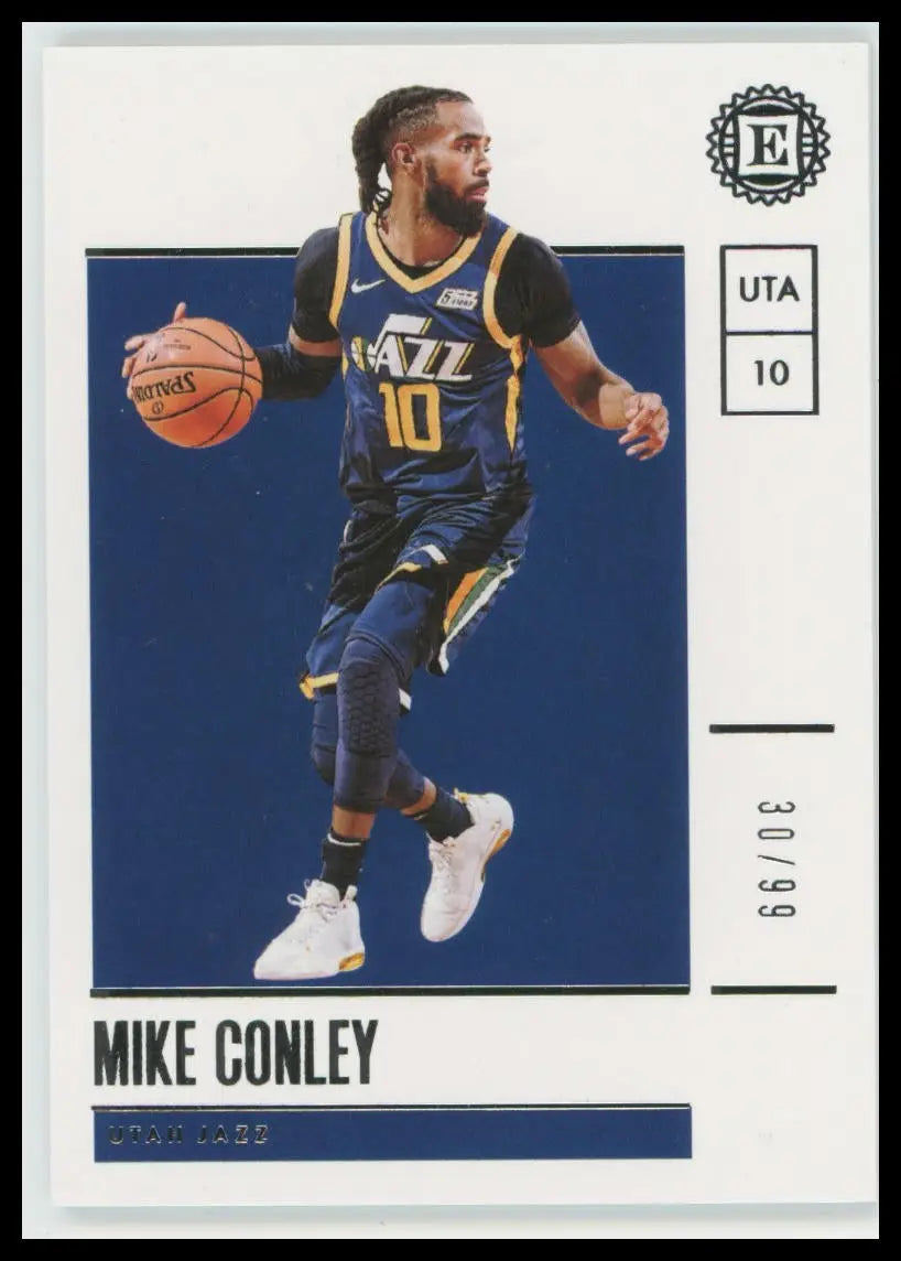 2019-20 Panini Encased Mike Conley 75 /99 Utah Jazz NM - Basketball Card Single