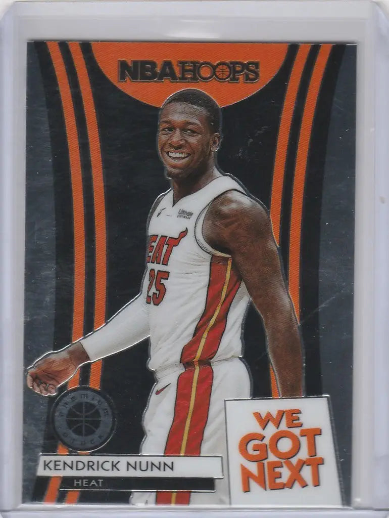 Basketball trading card of Kendrick Nunn Heat from 2019-20 Panini Hoops Premium Stock