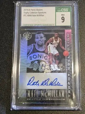 2019-20 Panini Illusions #TC-NMM Nate McMillan Trophy Collection Signatures - Basketball Card Single