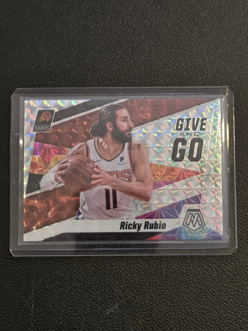 2019-20 Panini Mosaic #12 Ricky Rubio Give and Go Mosaic - Basketball Card Single