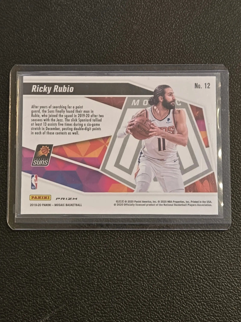 2019-20 Panini Mosaic #12 Ricky Rubio Give and Go Mosaic - Basketball Card Single