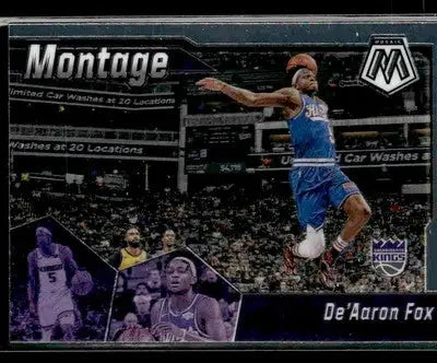 2019-20 Panini Mosaic #21 De’Aaron Fox Montage Sacramento Kings - Basketball Card Single