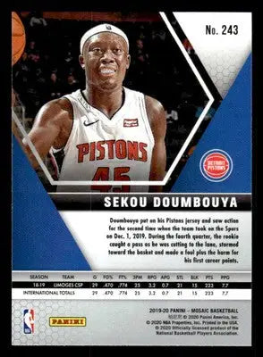 2019-20 Panini Mosaic #243 Sekou Doumbouya - Basketball Card Single