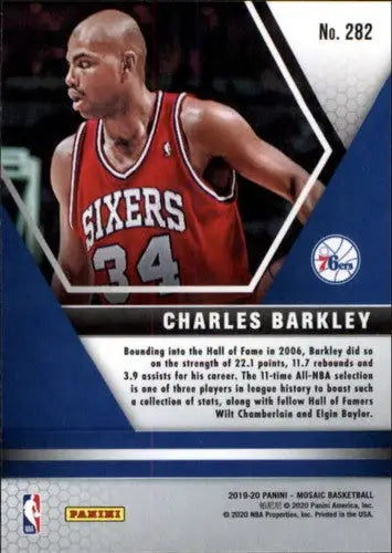 Original gloss Panini Mosaic Charles Barkley basketball card from 2019-20 Panini Mosaic series