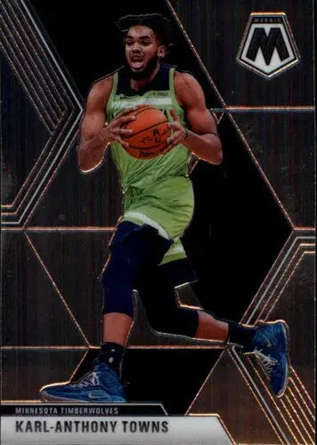 Panini Mosaic basketball trading card featuring Karl-Anthony Towns with original gloss