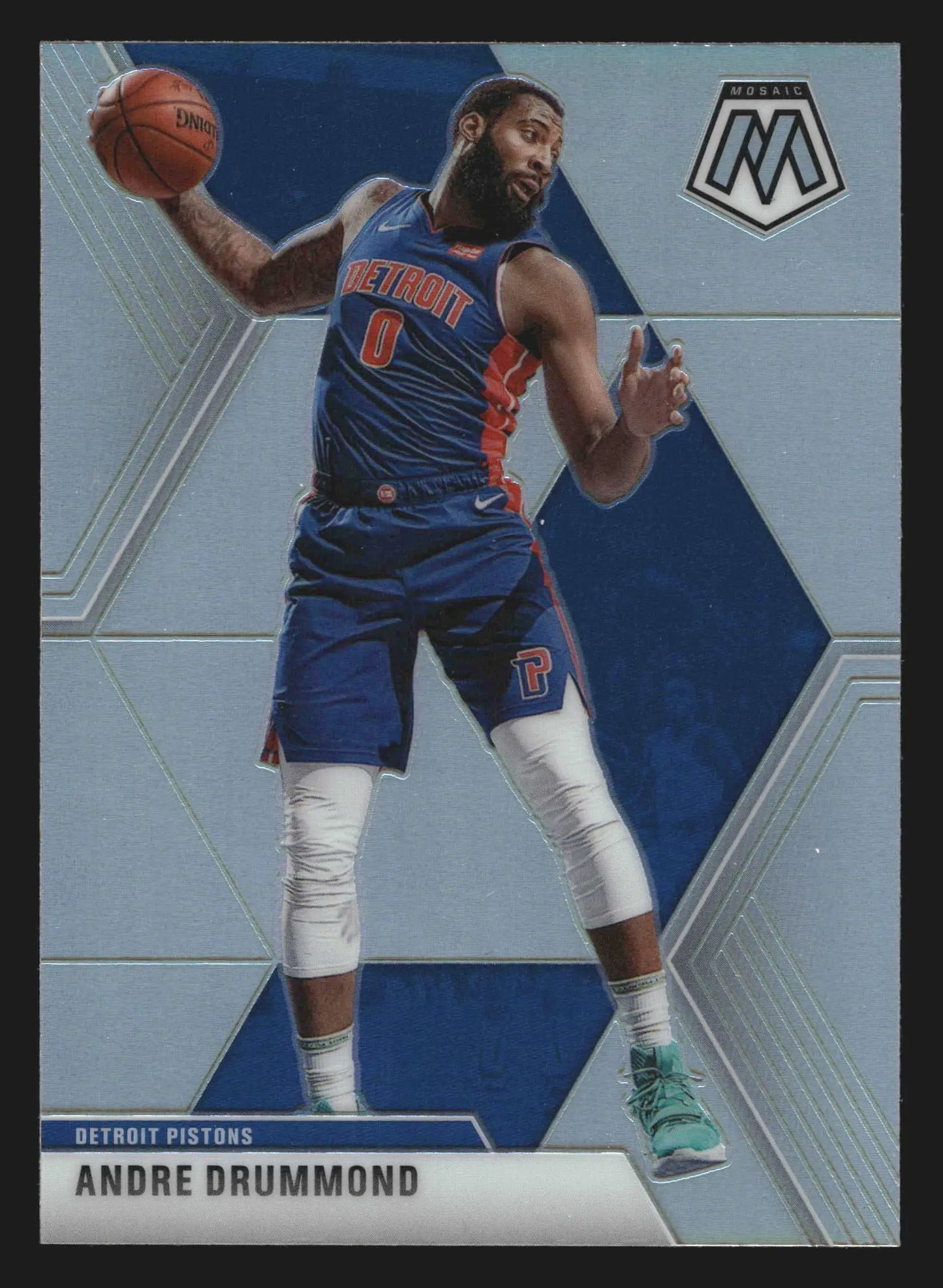 2019-20 Panini Mosaic Andre Drummond #17 Silver Prizm Detroit Pistons