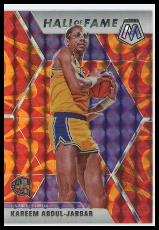 2019-20 Panini Mosaic - Hall of Fame Kareem Abdul-Jabbar #283 Reactive Orange...