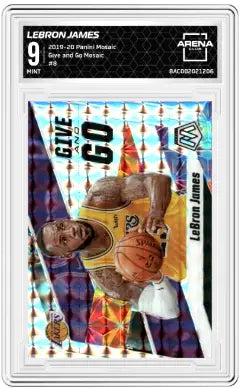 Panini Mosaic LeBron James Give and Go Mosaic Arena Club graded sports card