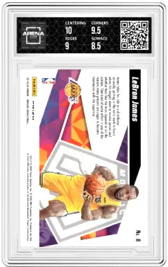 Graded Panini Mosaic LeBron James basketball trading card from Mosaic Arena Club series