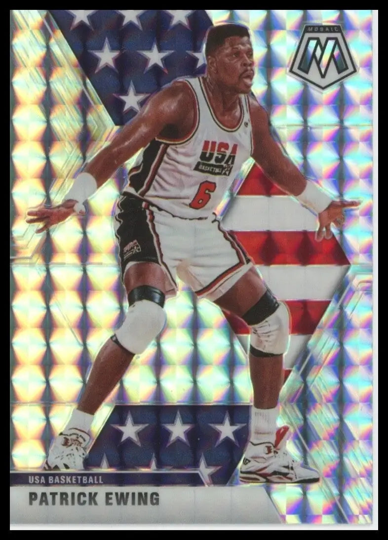 2019-20 Panini Mosaic - USA Basketball Patrick Ewing #253 Silver Mosaic Prizm