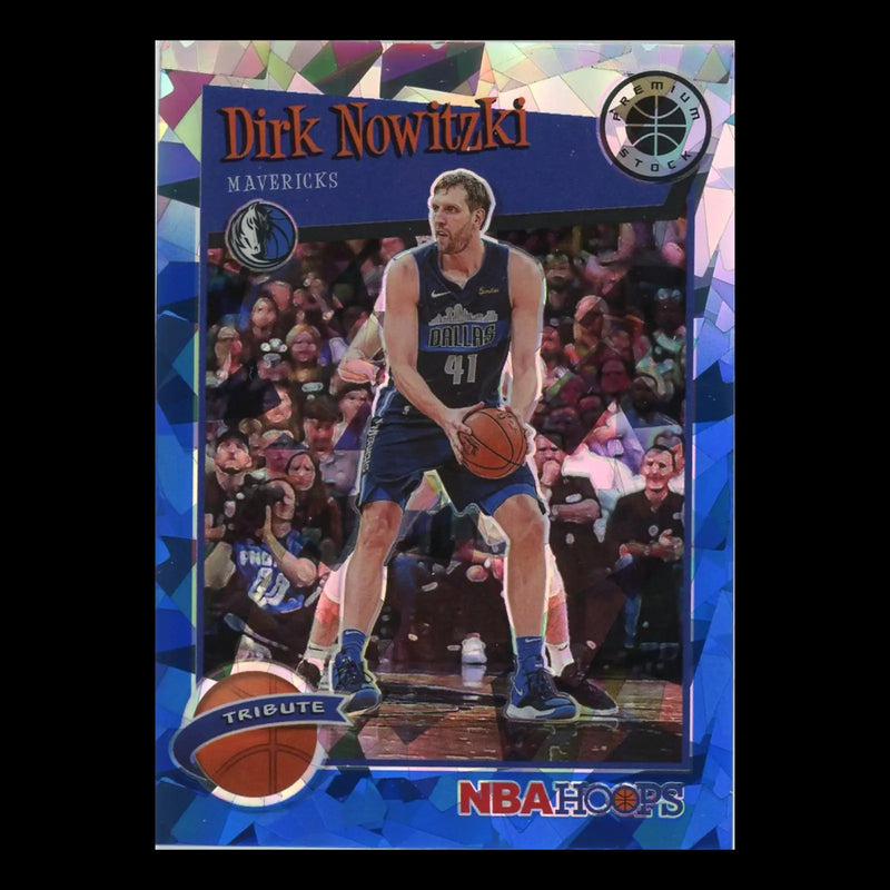 2019-20 Panini NBA Hoops Premium Blue Cracked Ice #151 - 300 Complete Your Set - #282 Dirk Nowitzki - Basketball Card