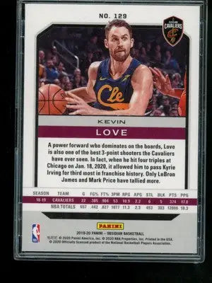 2019-20 Panini Obsidian Kevin Love #129 Basketball - Basketball Card Single
