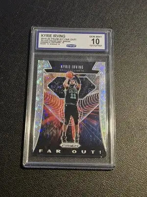 2019-20 Panini Prizm #17 Kyrie Irving Far Out! Fast Break CCG 10 - Basketball Card Single