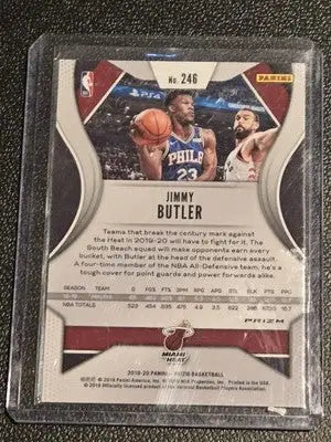 2019-20 Panini Prizm #246 Jimmy Butler Prizms Green - Basketball Card Single