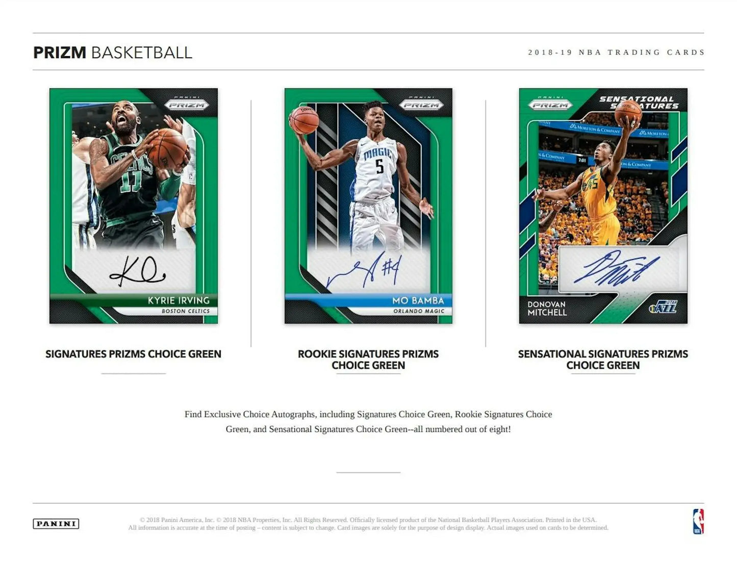 Three Panini Prizm Choice basketball trading cards with Zion Williamson autographs