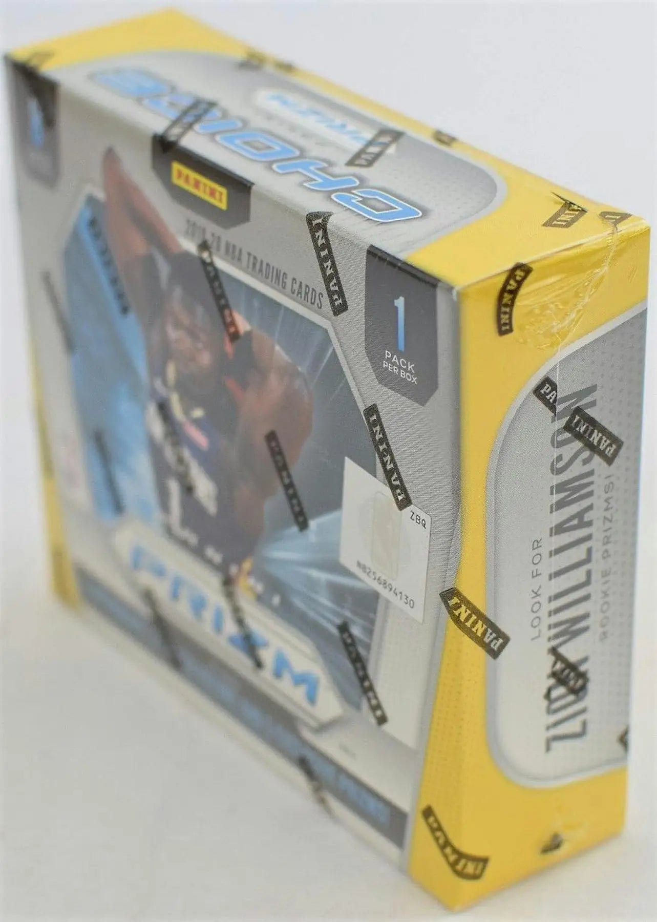 Sealed 2019-20 Panini Prizm Choice Basketball Hobby Box featuring Zion Williamson card