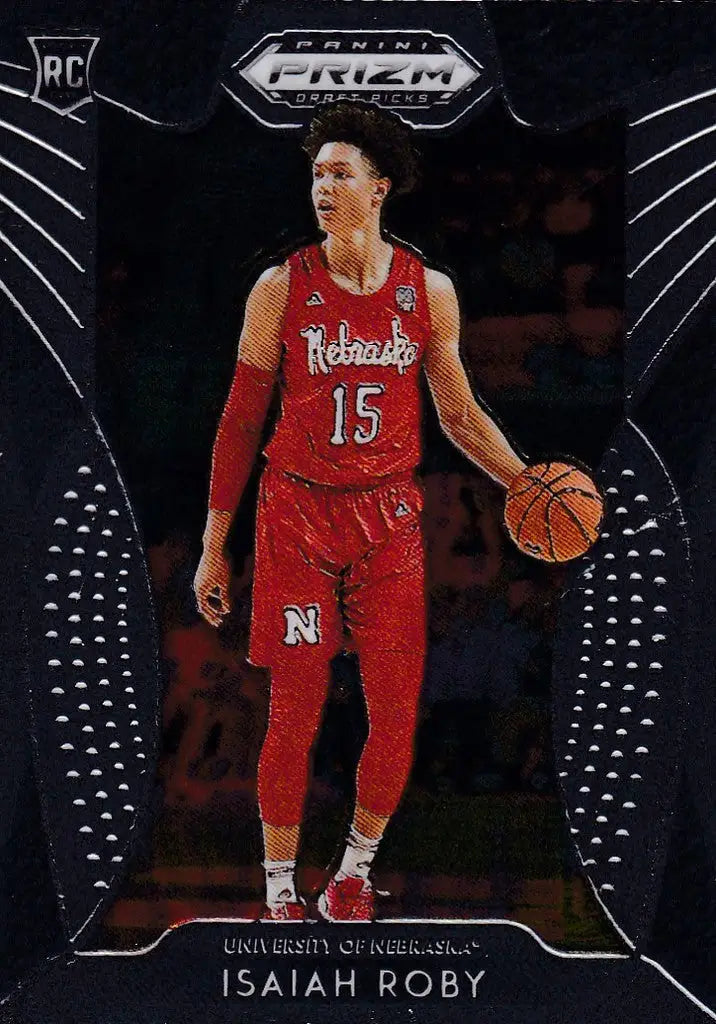 2019-20 Prizm Draft Isaiah Roby RC #46 basketball card from Nebraska, collectible memorabilia