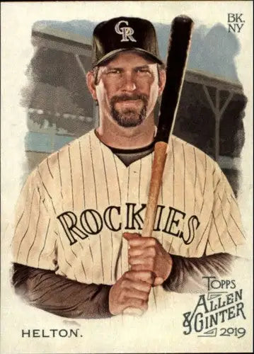 2019 Allen and Ginter #105 Todd Helton NM-MT Rockies - Baseball Card Single