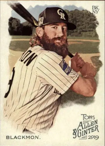 2019 Allen and Ginter Charlie Blackmon trading card with original gloss and NM-MT condition