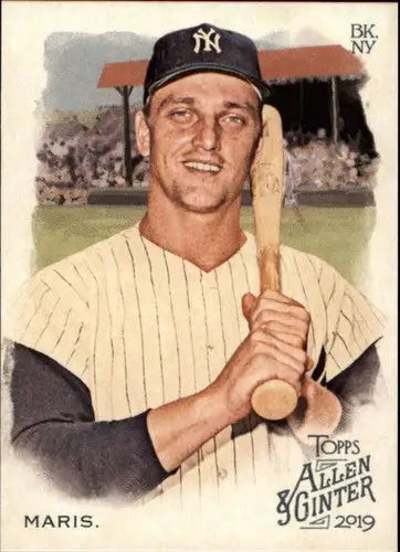 Vintage baseball card featuring Roger Maris NM-MT from 2019 Allen and Ginter series