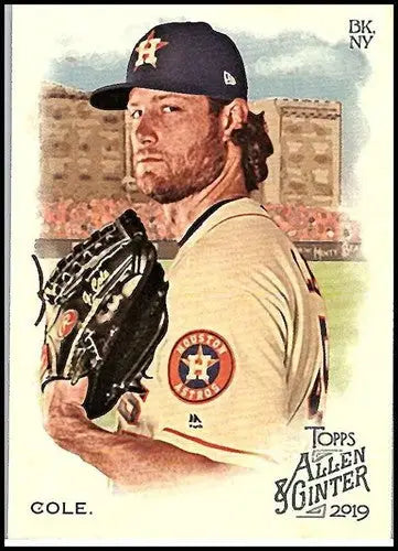 Original gloss Gerrit Cole baseball card 2019 Allen and Ginter NM-MT Astros