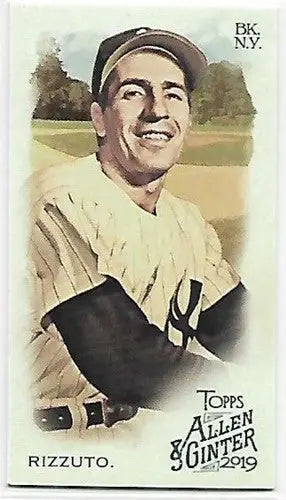 Yogi Berra baseball card from 2019 Allen and Ginter Mini featuring original gloss