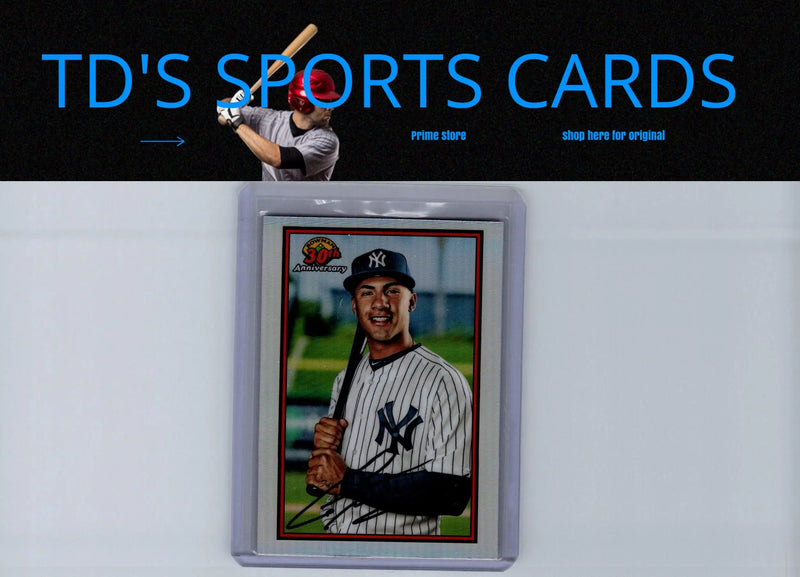 Baseball card of Gleyber Torres from 30th Anniversary Bowman series featuring New York Yankee