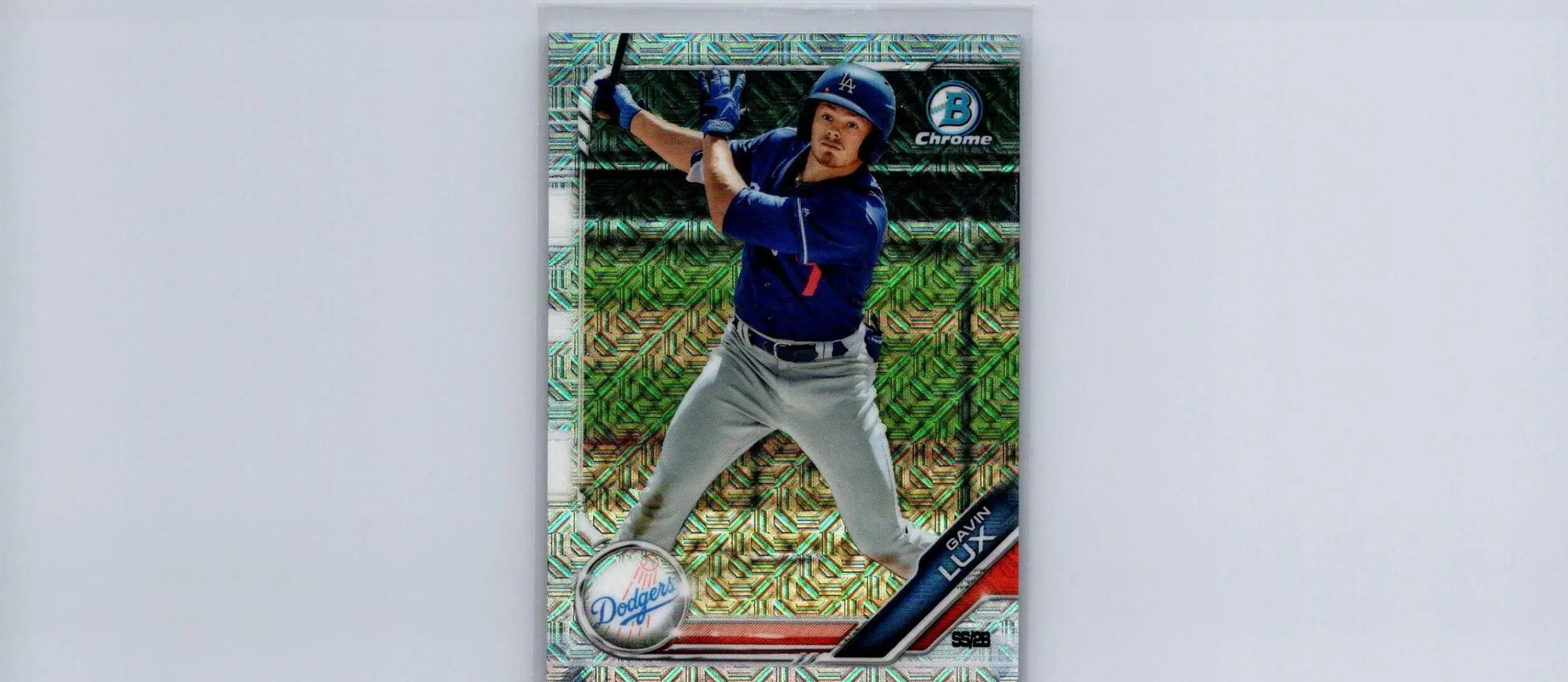 2019 Bowman Gavin Lux Chrome Prospects Mojo Refractor Baseball Trading Card