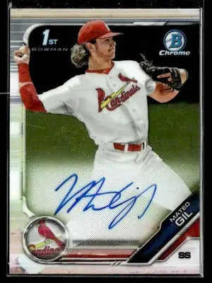 2019 Bowman #CPA-MG Mateo Gil Chrome Prospect Autographs - Baseball Card Single