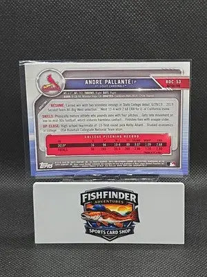 2019 Bowman Draft - Chrome Andre Pallante #BDC-53 Refractor (RC) - Baseball Card Single