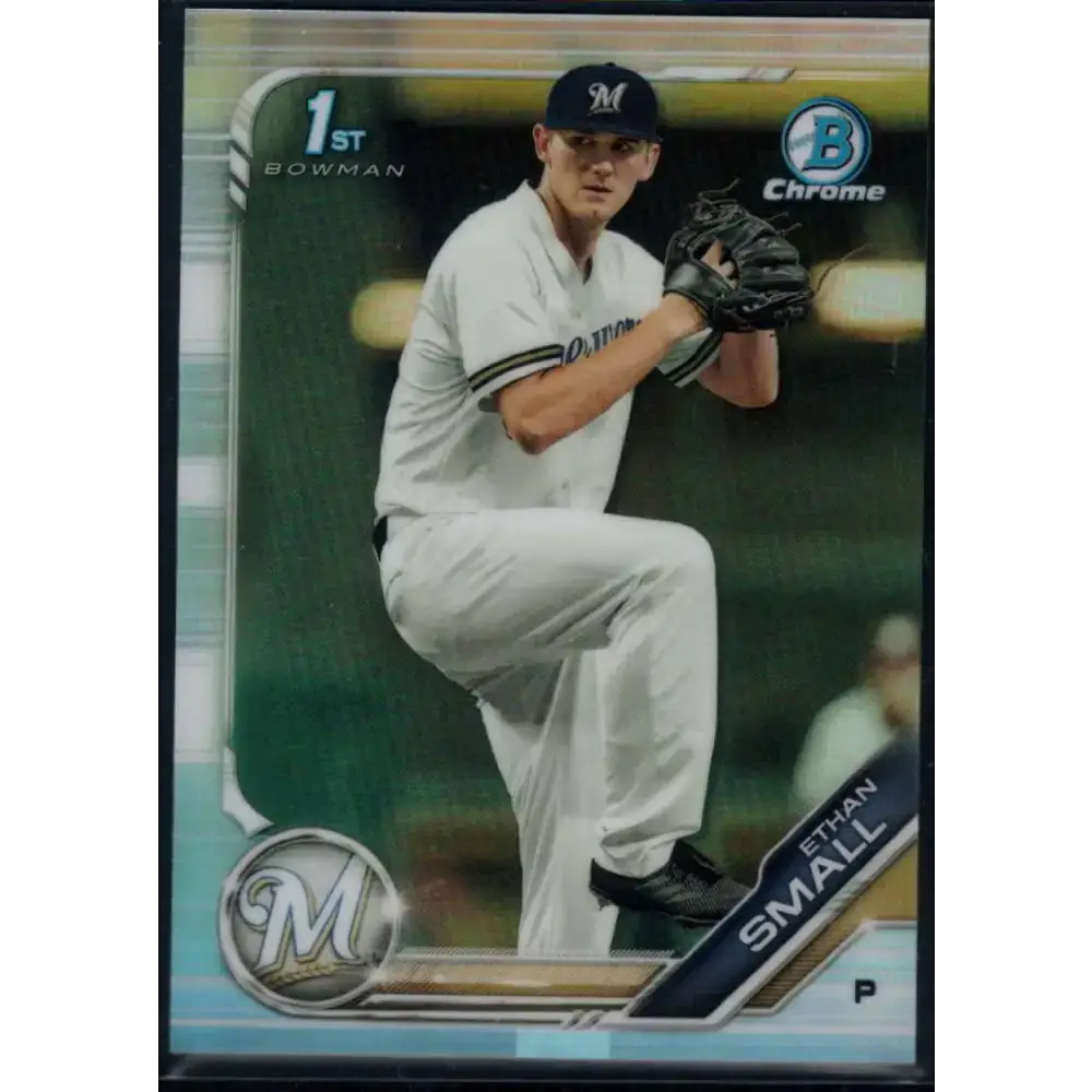 2019 Bowman Draft Chrome Refractors #BDC-28 Ethan Small NM-MT Milwaukee Brewers Baseball Card - Baseball Card Single