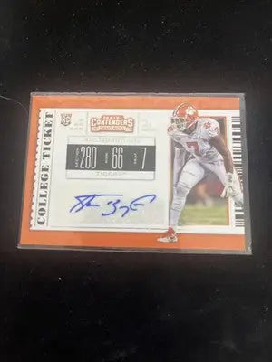 Signed football trading card featuring Austin Bryant from 2019 Contenders Austin Bryant RC Auto NM