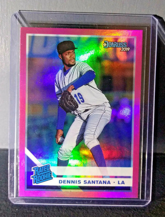 2019 Dennis Santana Panini Donruss Rated Rookie Pink #37 Baseball Card - Baseball Card Single