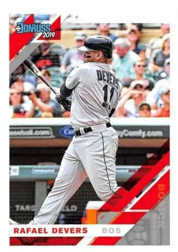 Original gloss Rafael Devers baseball card 2019 Donruss NM-MT Red Sox