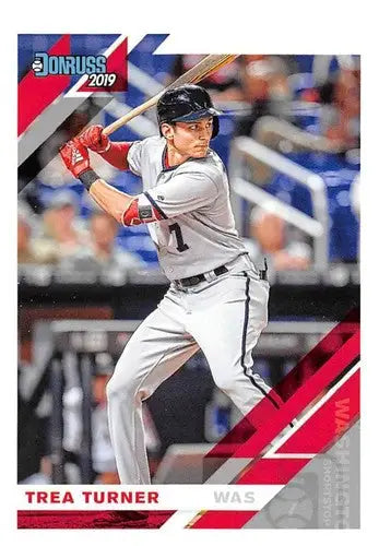 Trea Turner baseball card with original gloss from 2019 Donruss #141 Trea Turner NM-MT