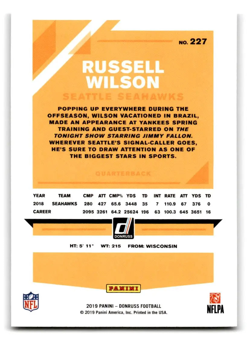 2019 Donruss #227 Russell Wilson - Football Card Single