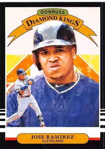 Jose Ramirez baseball card from 2019 Donruss Diamond King series with original gloss