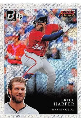2019 Donruss Action All-Stars Rapture #8 Bryce Harper NM-MT Nationals - Baseball Card Single