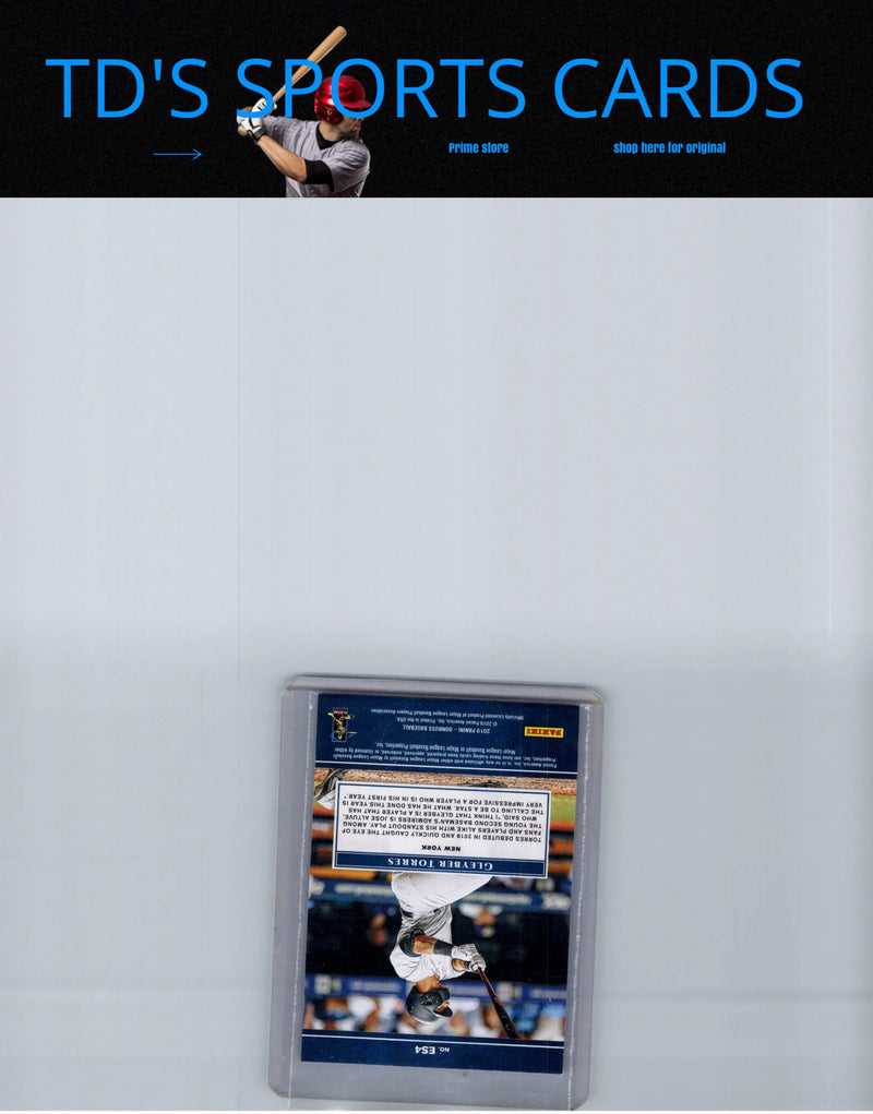 Encased Gleyber Torres baseball card from 2019 Donruss Elite Series Pink Fireworks