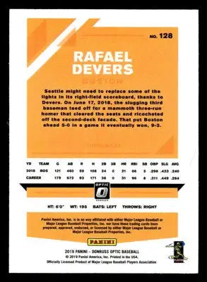 2019 Donruss Optic #128 Rafael Devers - Baseball Card Single