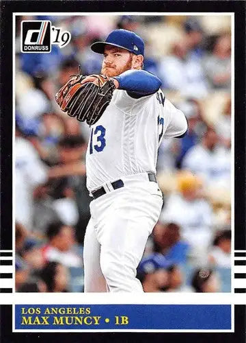 Max Muncy baseball card with original gloss from 2019 Donruss Variations Dodgers
