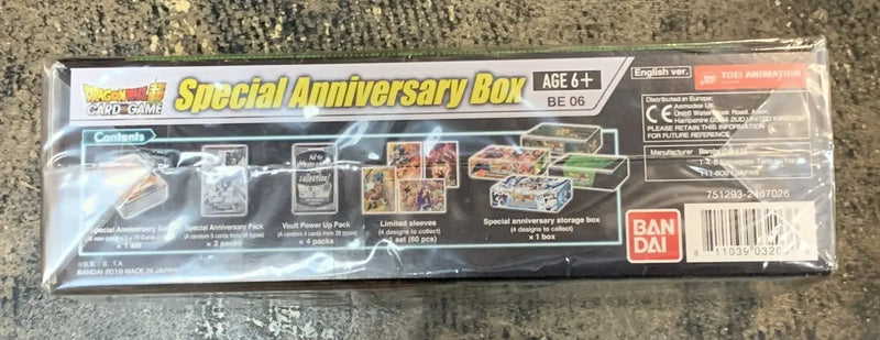 2019 Dragon Ball Super Special Anniversary Box Set BE06 Bandai MISP - Dragon Ball Card Box