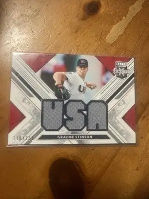 2019 Elite Extra Edition USA Graeme Stinson baseball card /299 for collectors