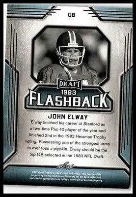 2019 Leaf Draft #08 John Elway Draft Flashback - Football Card Single