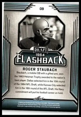 2019 Leaf Draft #09 Roger Staubach Draft Flashback - Football Card Single