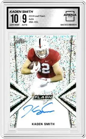 2019 Leaf Flash Kaden Smith #BA-KS1 Auto Football AC 10/9 - Football Card Single