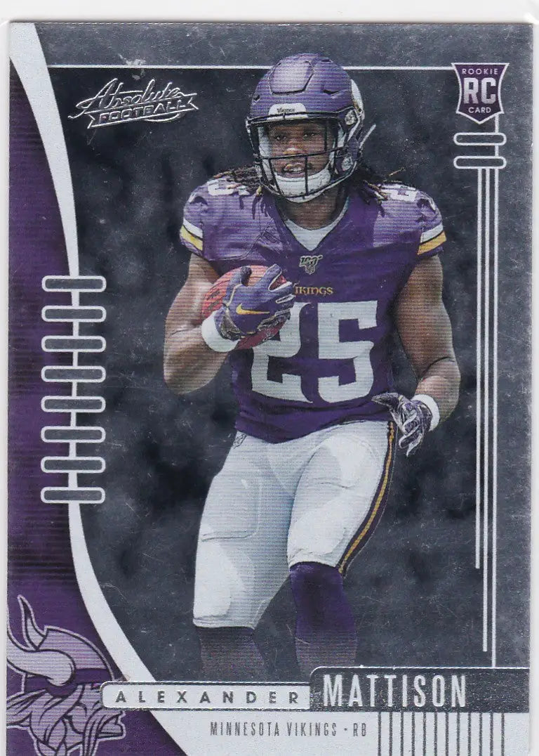 2019 Panini Absolute #102 Alexander Mattison RC Minnesota Vikings - Football Card Single