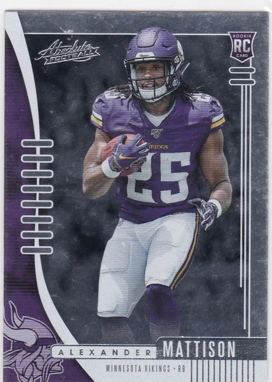 2019 Panini Absolute #102 Alexander Mattison RC Minnesota Vikings - Football Card Single